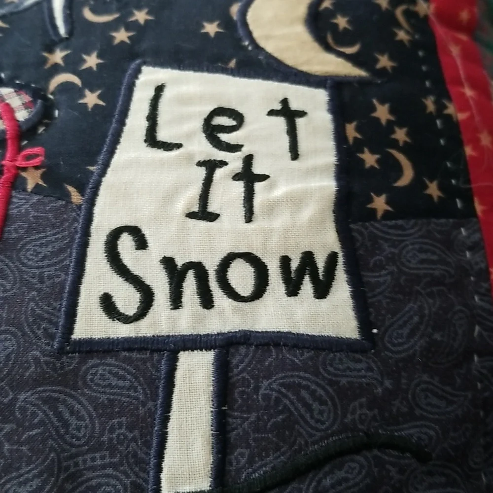 Snowman Jingle Bell Accent Throw Pillow Vintage